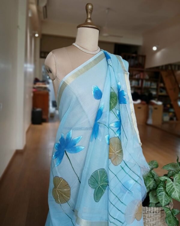 Handpainted Saree on Kota Doria - (HPKD0011) - Image 2