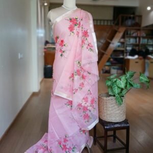 Handpainted Saree on Kota Doria - (HPKD0014)