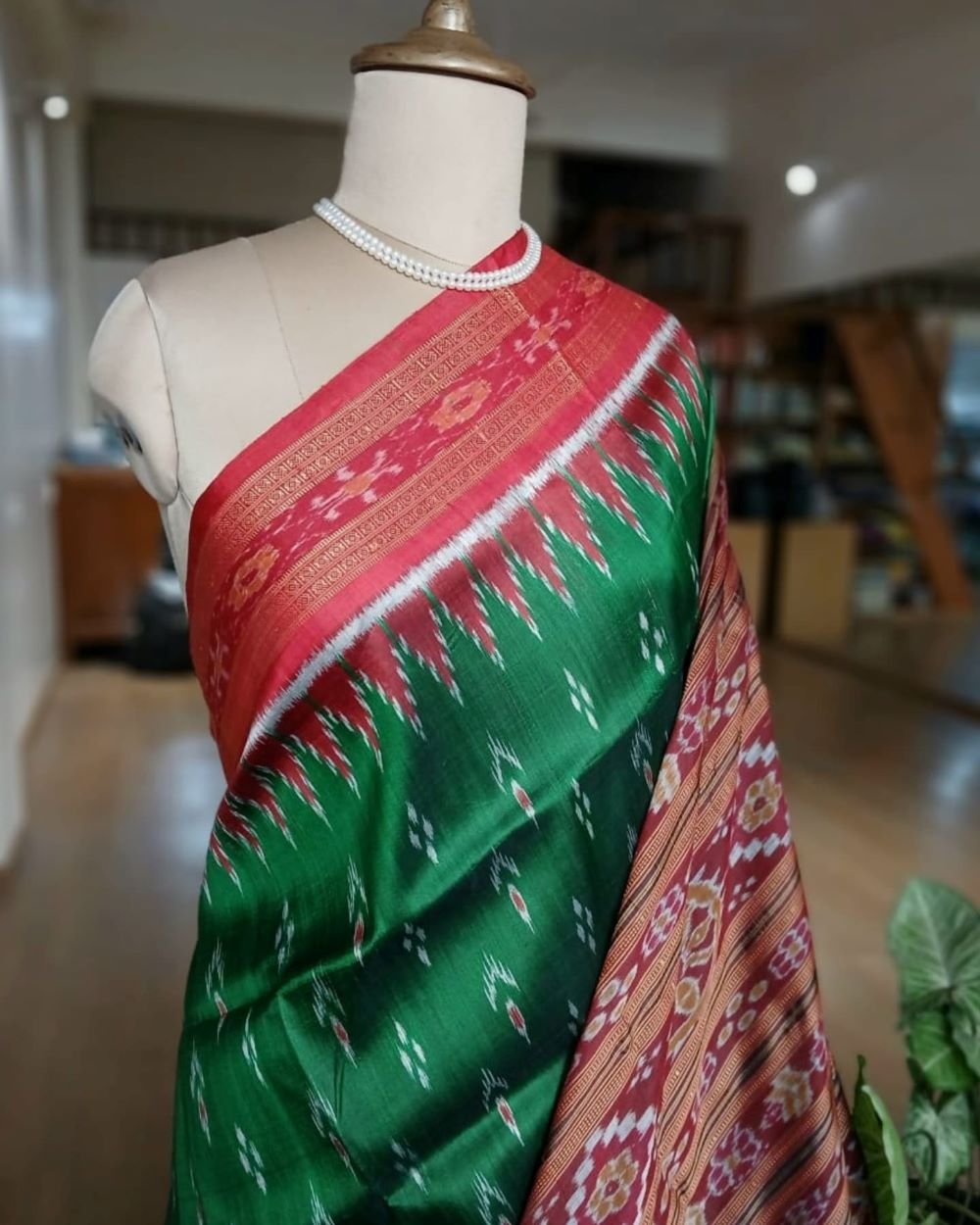 Nuapatna Khandua Pata pure silk saree - (PNKP0006) - Image 3