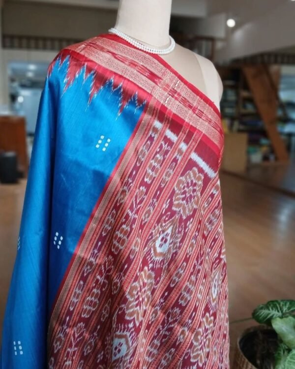 Pure silk Nuapatna Khandua Pata saree - (PNKP0002) - Image 6