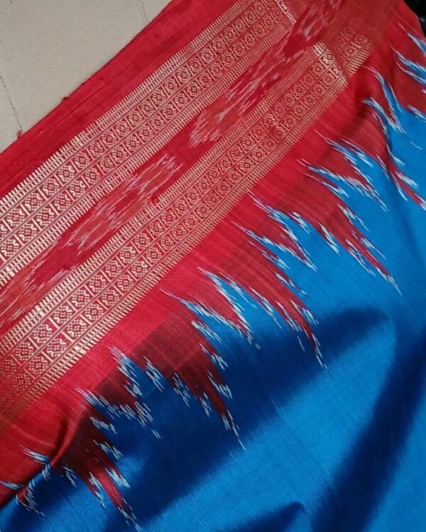 Pure silk Nuapatna Khandua Pata saree - (PNKP0002) - Image 4