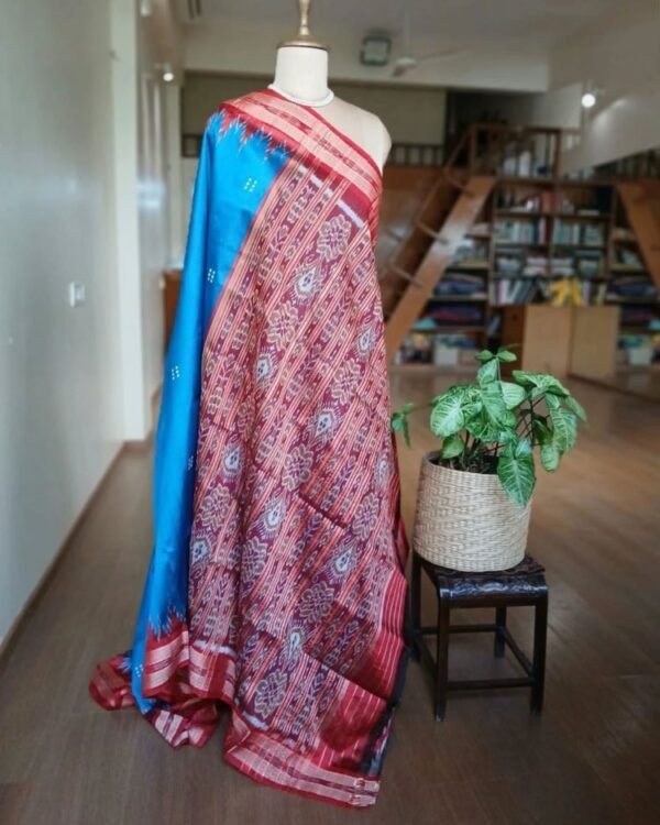 Pure silk Nuapatna Khandua Pata saree - (PNKP0002) - Image 5