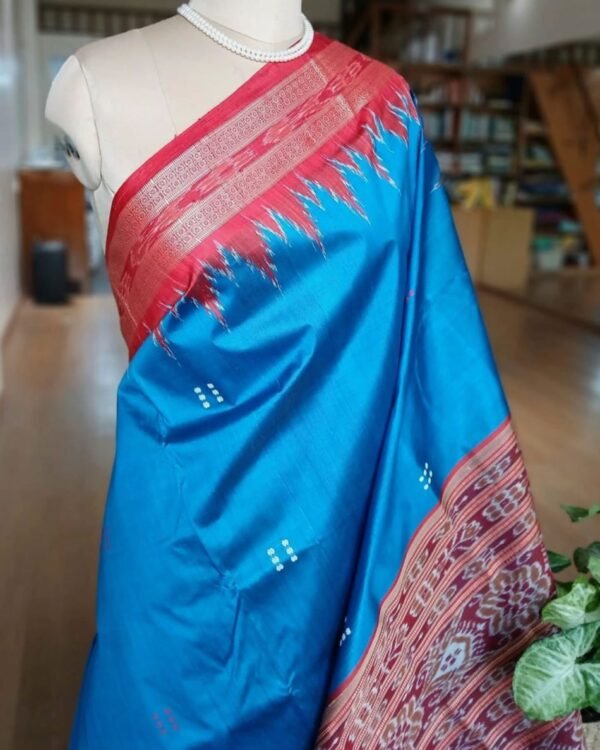 Pure silk Nuapatna Khandua Pata saree - (PNKP0002) - Image 3