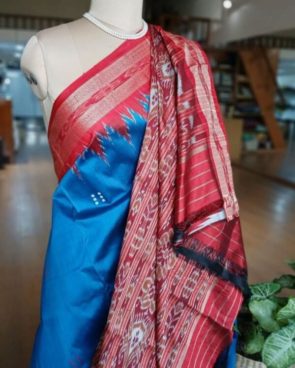 Pure silk Nuapatna Khandua Pata saree - (PNKP0002) - Image 2