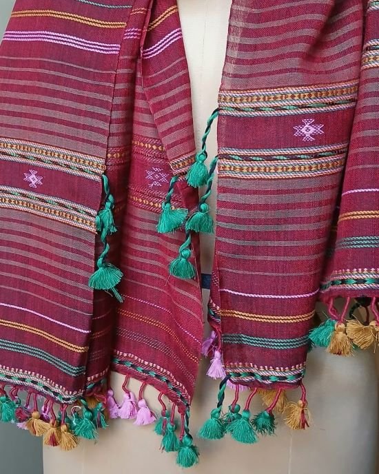 Bhujodi Cotton Stole – (BHST1059) - Image 2