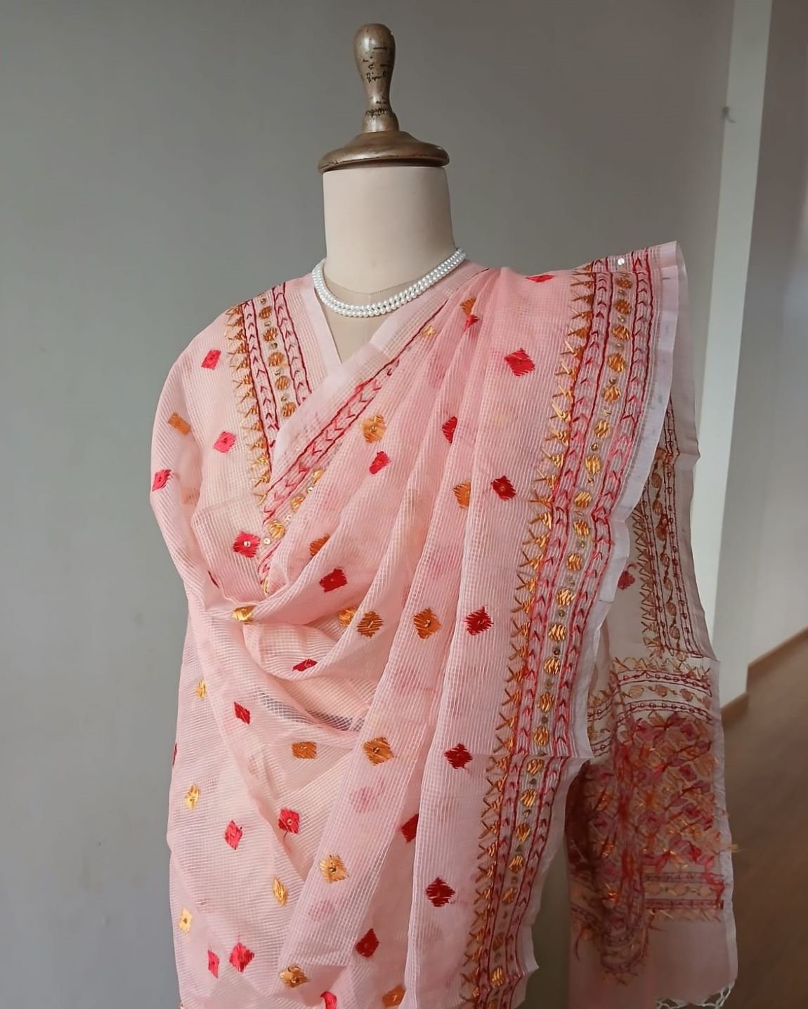 Phulkari Hand Embroidered Dupatta from Punjab – (PHED0008)