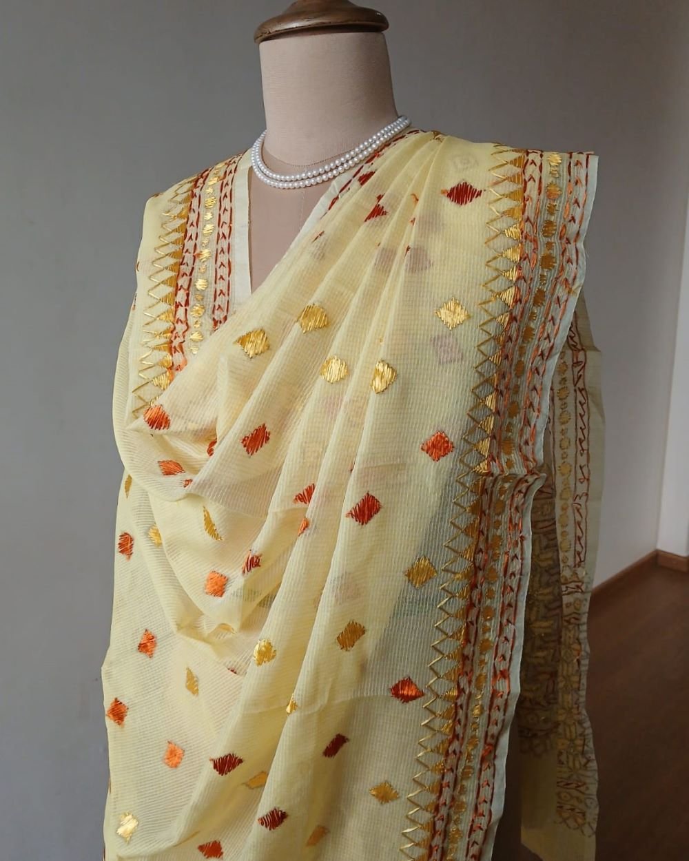 Phulkari Hand Embroidered Dupatta from Punjab – (PHED0009)