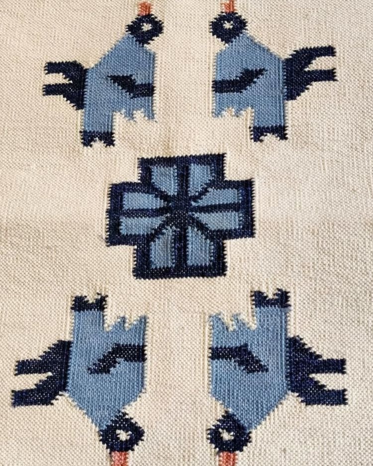 Cotton interlock handweave dhurrie (3 x 2 ft)- (CIHD0001) - Image 4