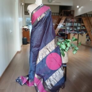 Silk-Cotton Kanchi handweave Saree with zari - (KANC1006)