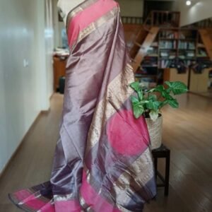 Silk-Cotton Kanchi handweave Saree with zari - (KANC1009)
