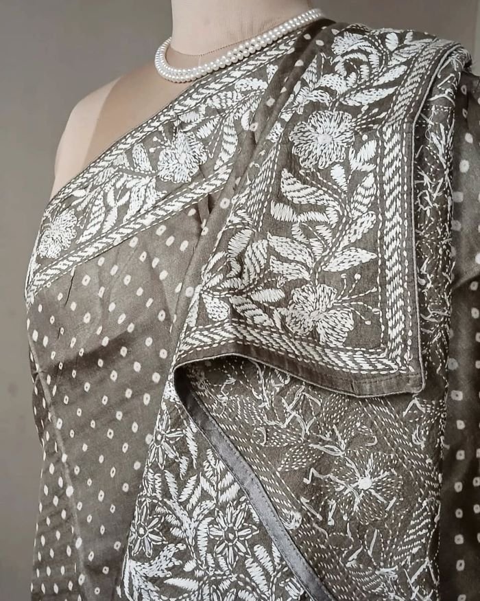 Embroidered Tussar Silk saree - ( ETSS0001)