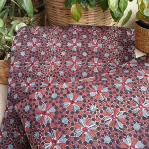 Ajrakh Cushion Covers in Natural Dyes with Hand Embroidery – (CUSH1010)