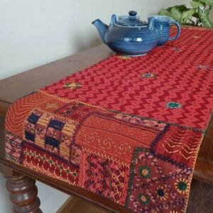 Festive Table Runner with mirrorwork - (FESTRUN005)