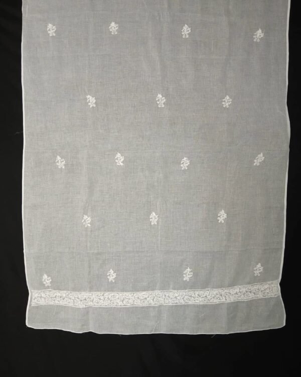Chikankari Kurta and Dupatta Set Fabric in Kota Doria – (CKDF0005) - Image 7