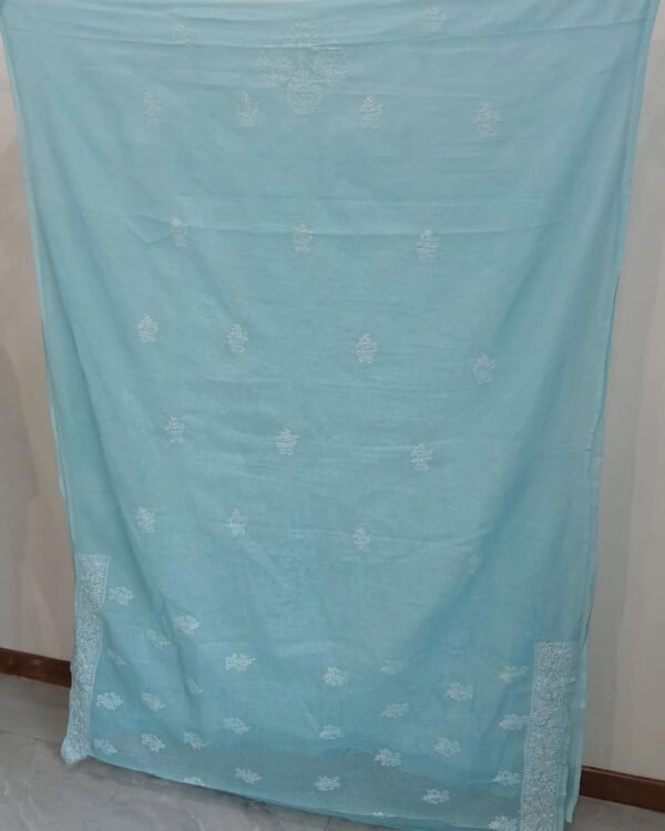 Chikankari Kurta and Dupatta Set Fabric in Kota Doria - (CKDF0001) - Image 6