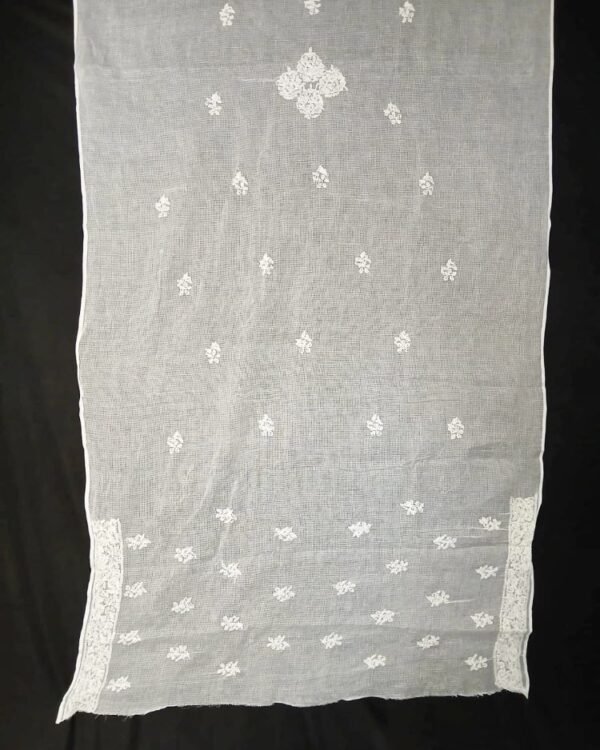 Chikankari Kurta and Dupatta Set Fabric in Kota Doria – (CKDF0005) - Image 8