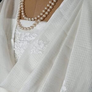 Chikankari Kurta and Dupatta Set Fabric in Kota Doria – (CKDF0005)