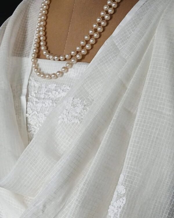 Chikankari Kurta and Dupatta Set Fabric in Kota Doria – (CKDF0005)