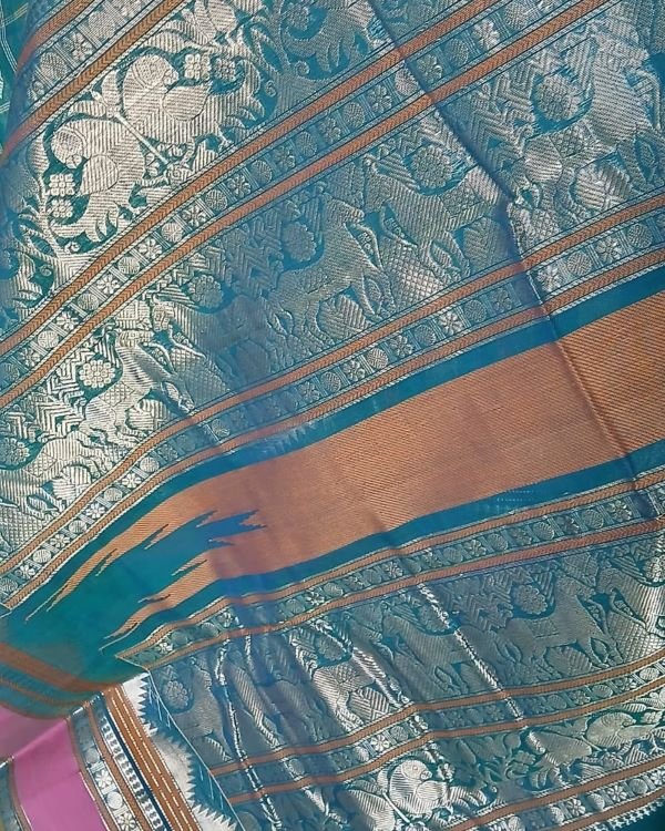 Ayiram Butta Kanchi Cotton Handweave with Zari - (KANC1102) - Image 5