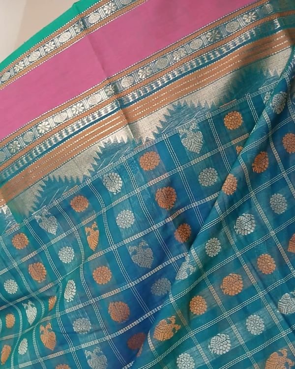 Ayiram Butta Kanchi Cotton Handweave with Zari - (KANC1102) - Image 4