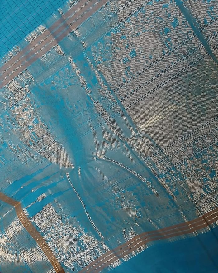 Kanchi Cotton Handweave with Zari - (KANC1107) - Image 5