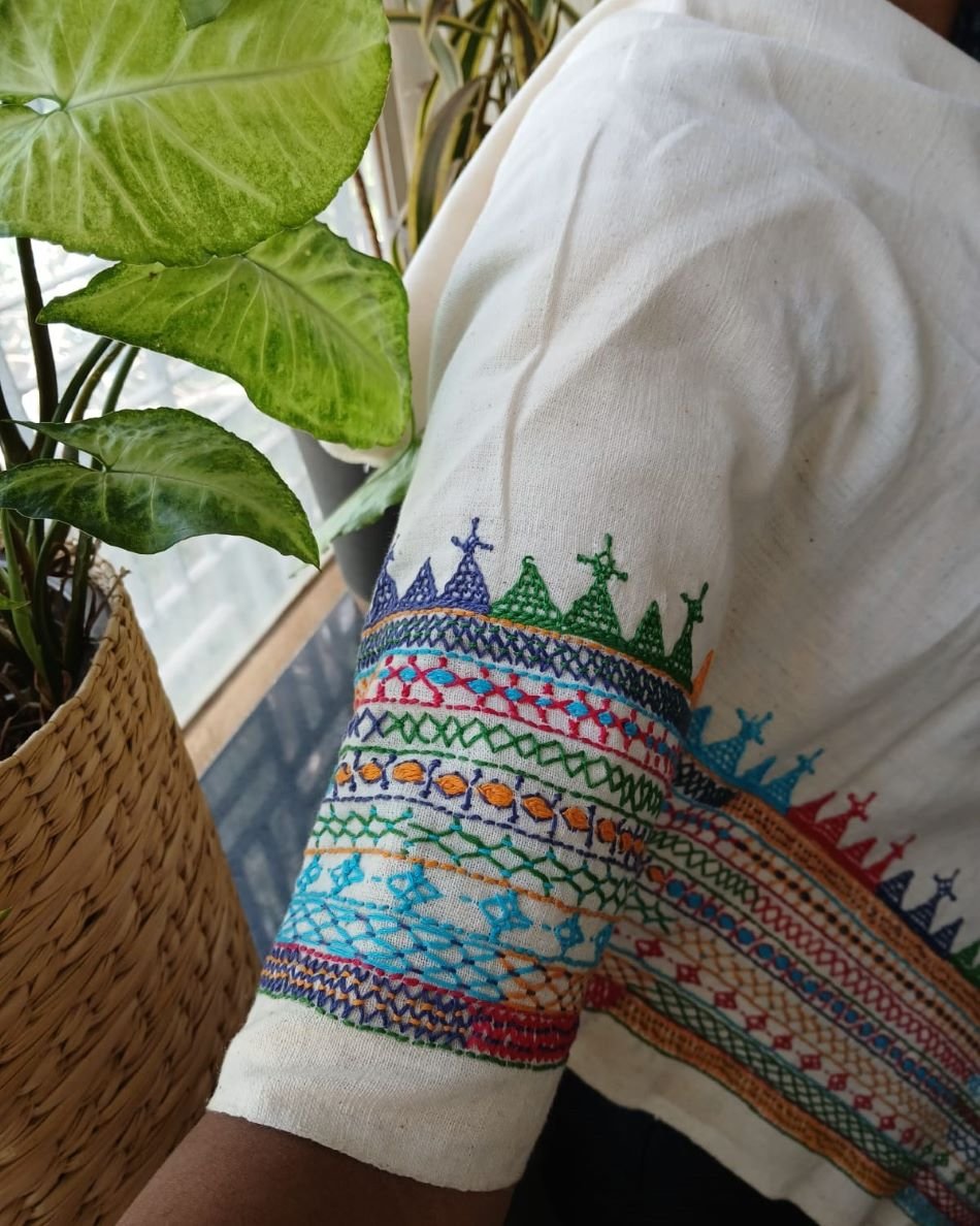 Mandala Blouse Piece – (MAND0067) - Image 2