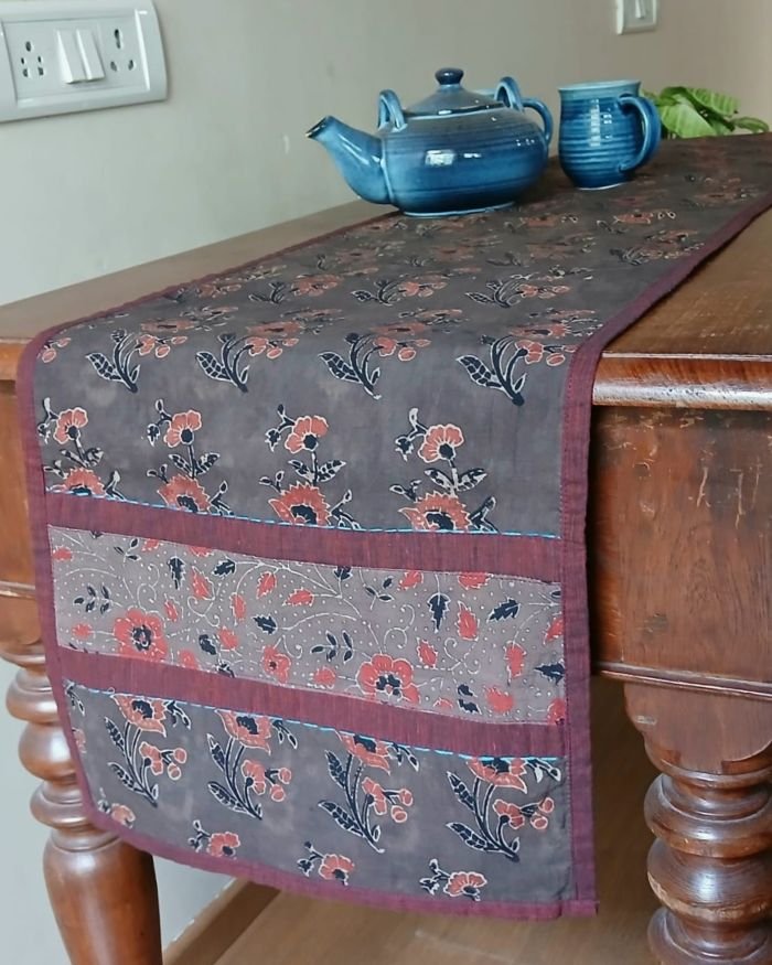 Ajrakh Table Runner in Cotton - (ATRC0011)