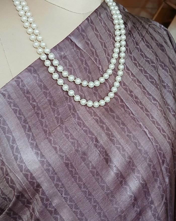 Pure tussar silk saree with Bengal Hand Blockprint, from Icchapur - (PTSS0001) - Image 4