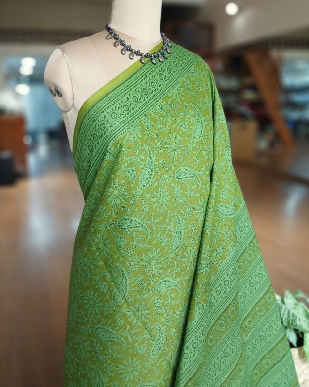 Hand Blockprint from Ahmedabad in Soft Mul Cotton – (BMCA0011) - Image 2