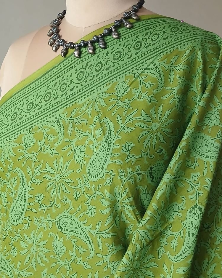Hand Blockprint from Ahmedabad in Soft Mul Cotton – (BMCA0011) - Image 3