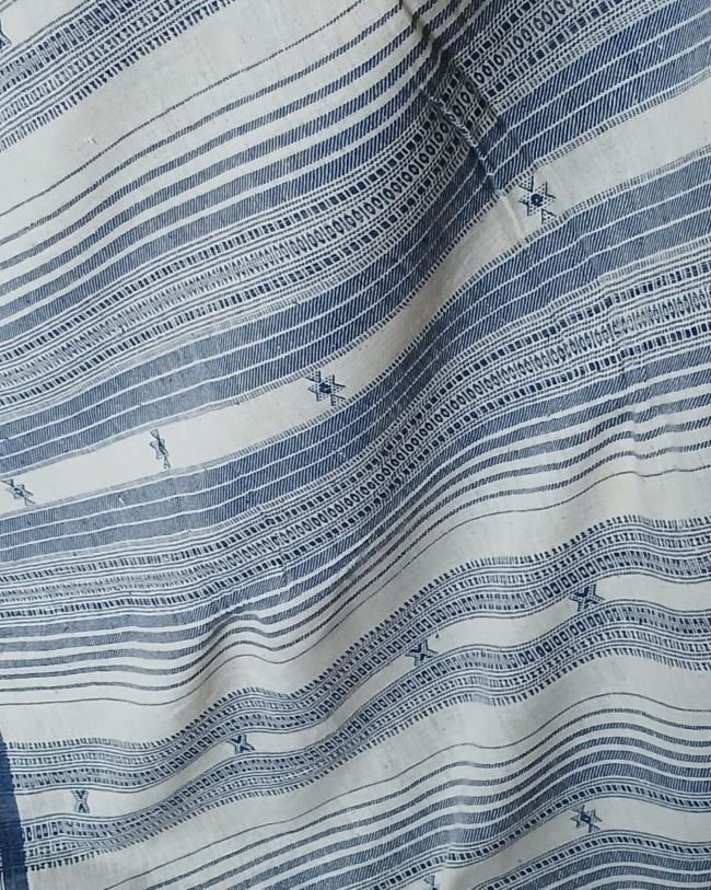 Bhujodi Saree handwoven in Kala Cotton – (BHUJ0068) - Image 8