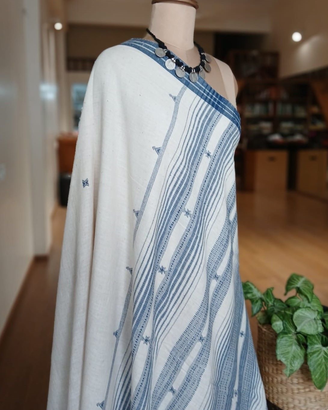 Bhujodi Saree handwoven in Kala Cotton – (BHUJ0068) - Image 7