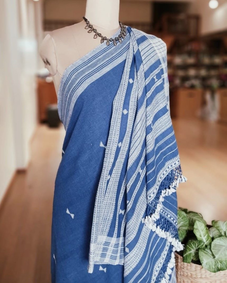 Bhujodi Saree handwoven in Kala Cotton – (BHUJ0077) - Image 2