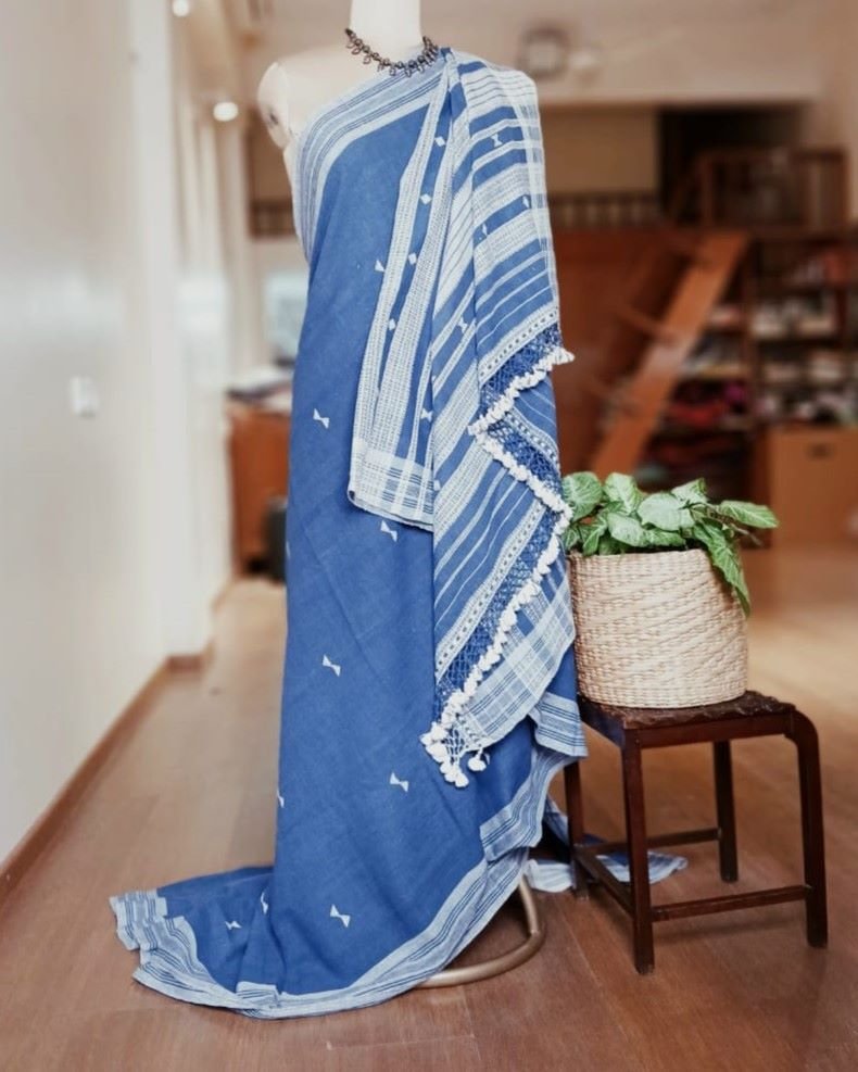 Bhujodi Saree handwoven in Kala Cotton – (BHUJ0077)