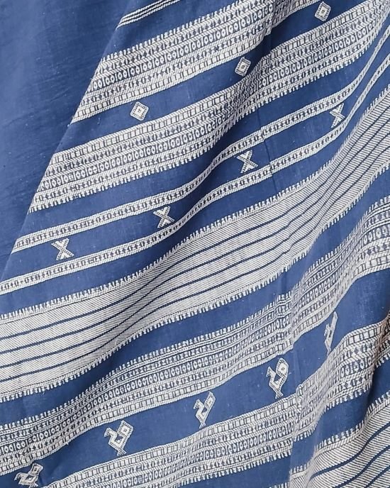 Bhujodi Saree handwoven in Kala Cotton – (BHUJ0077) - Image 8