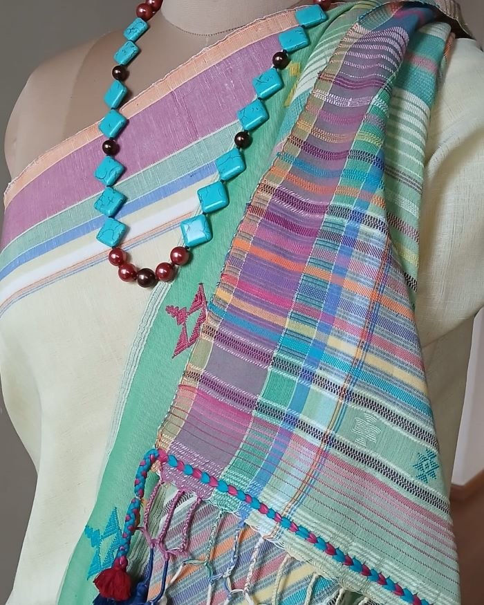 Bhujodi Saree handwoven in Kala Cotton – (BHUJ0072) - Image 3