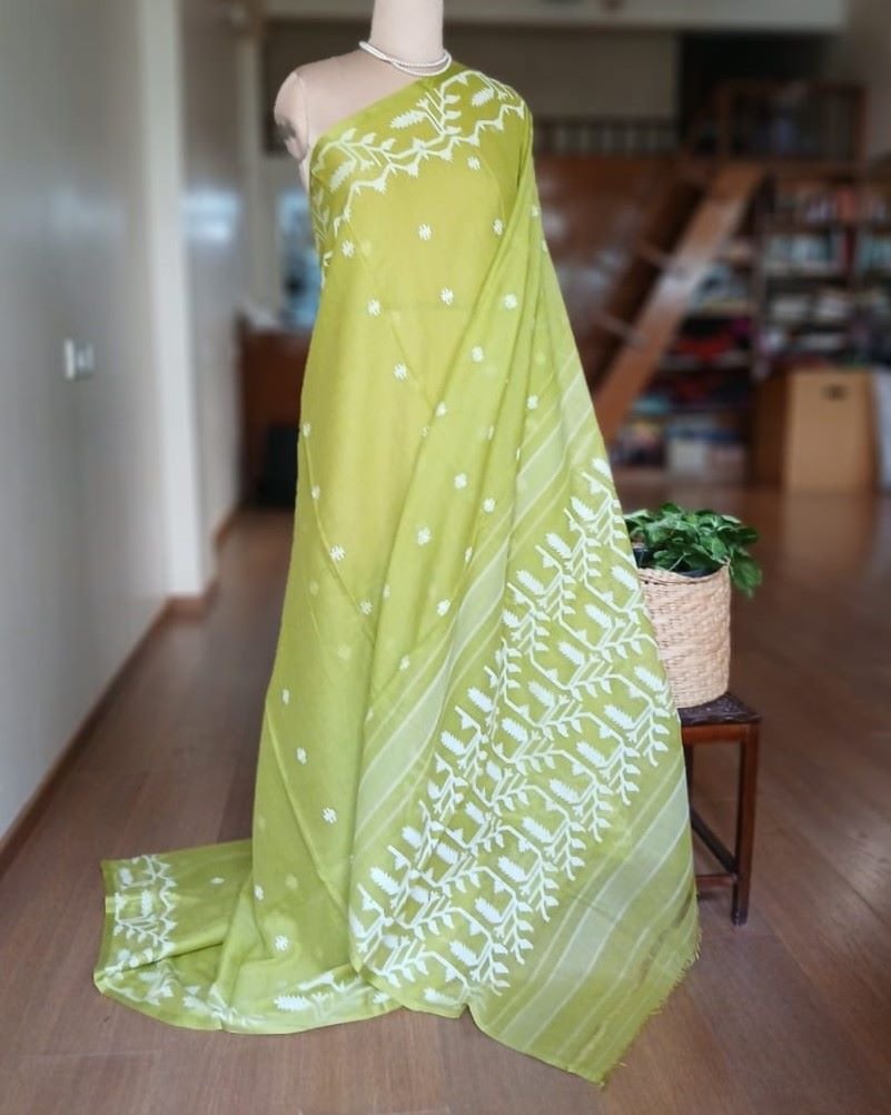 Handweave Jamdani Cotton Saree – (JCHS1017) - Image 2