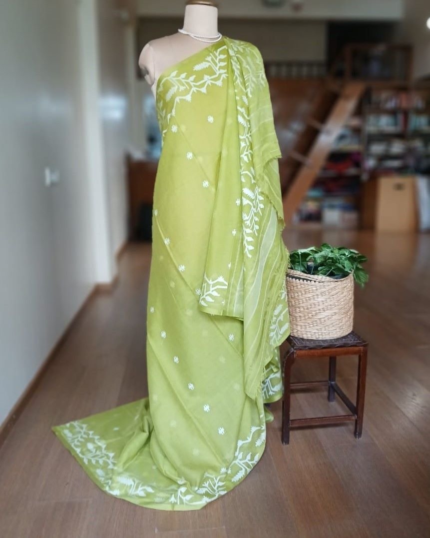 Handweave Jamdani Cotton Saree – (JCHS1017) - Image 4