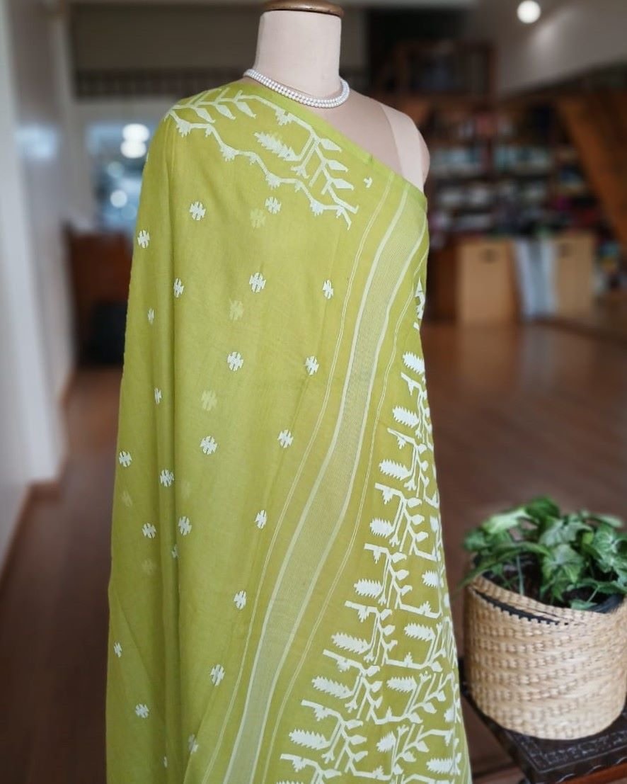 Handweave Jamdani Cotton Saree – (JCHS1017) - Image 6