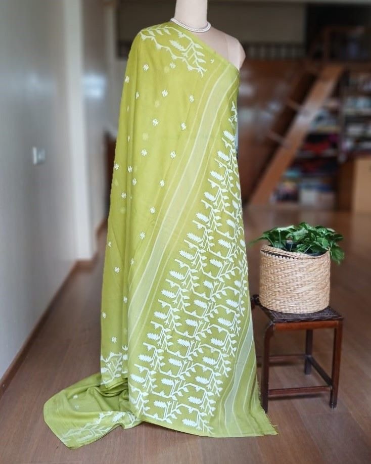 Handweave Jamdani Cotton Saree – (JCHS1017) - Image 5