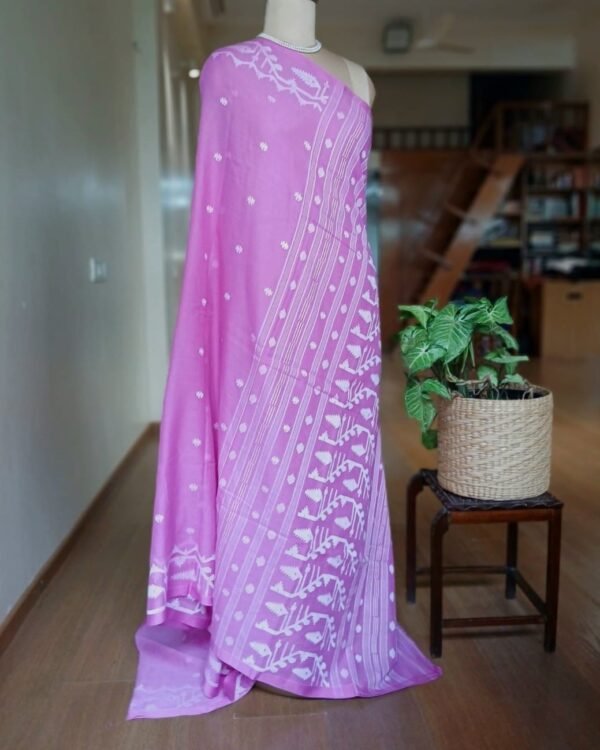 Handweave Jamdani Cotton Saree – (JCHS1022) - Image 5