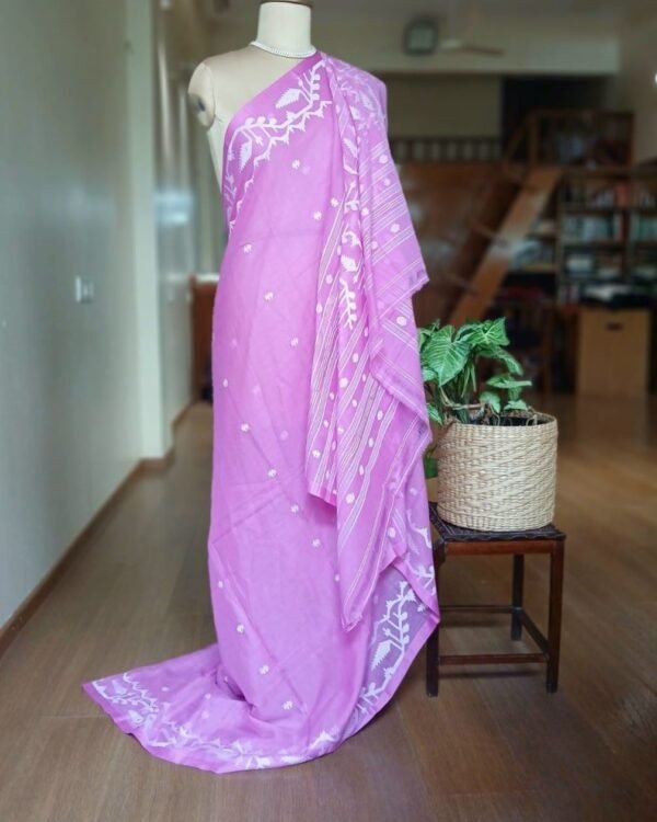 Handweave Jamdani Cotton Saree – (JCHS1022) - Image 2