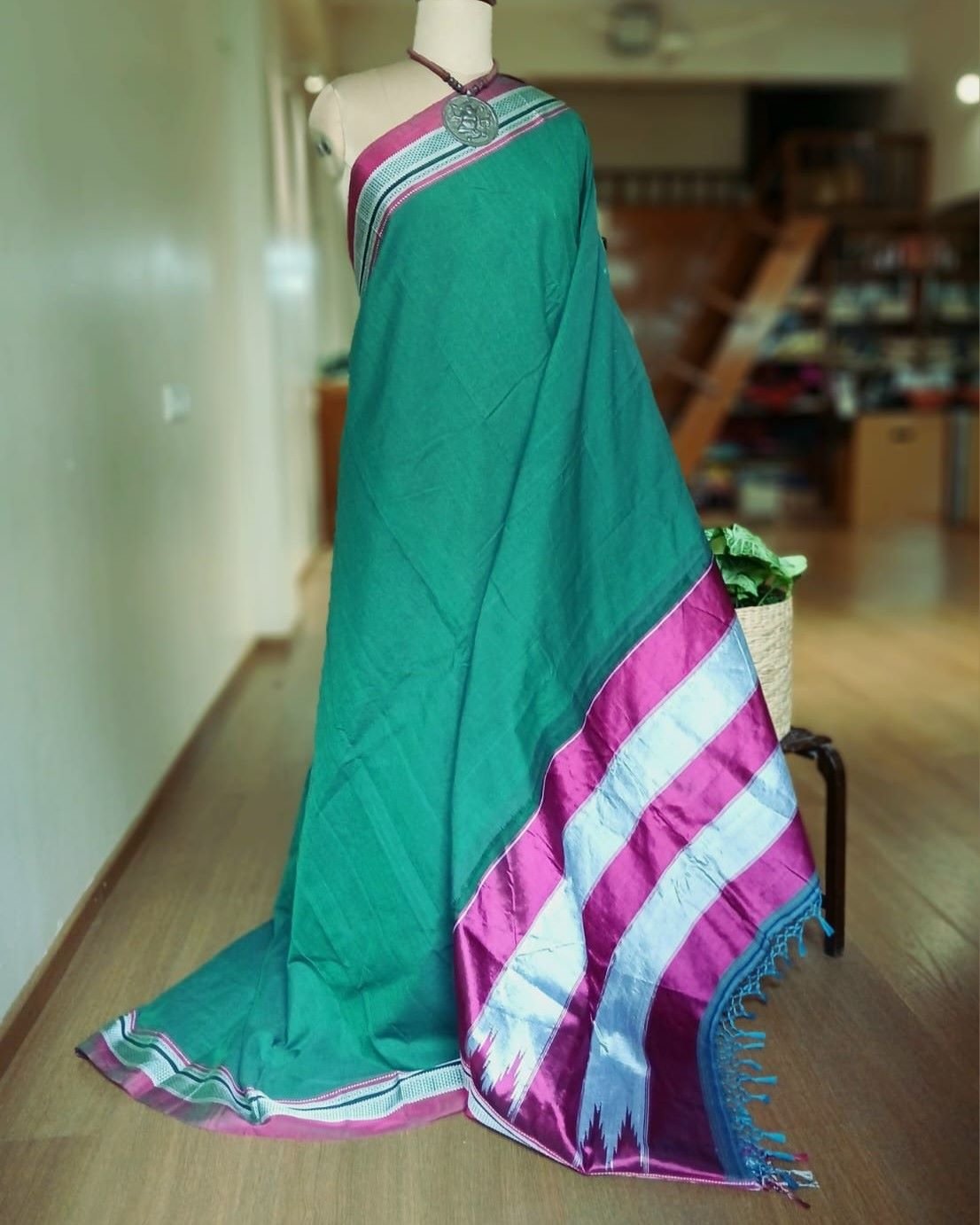 Handloom Ilkal Saree – (ILKA0017) - Image 2