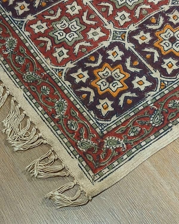 Kalamkari Dhurrie from Warangal (2 x 6 ft) – (NWKD0043)