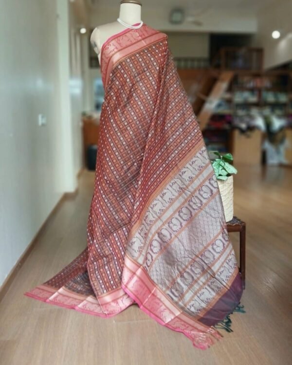 No Zari Ayiram Butta Kanchipuram handweave in cotton - (KANC1114)