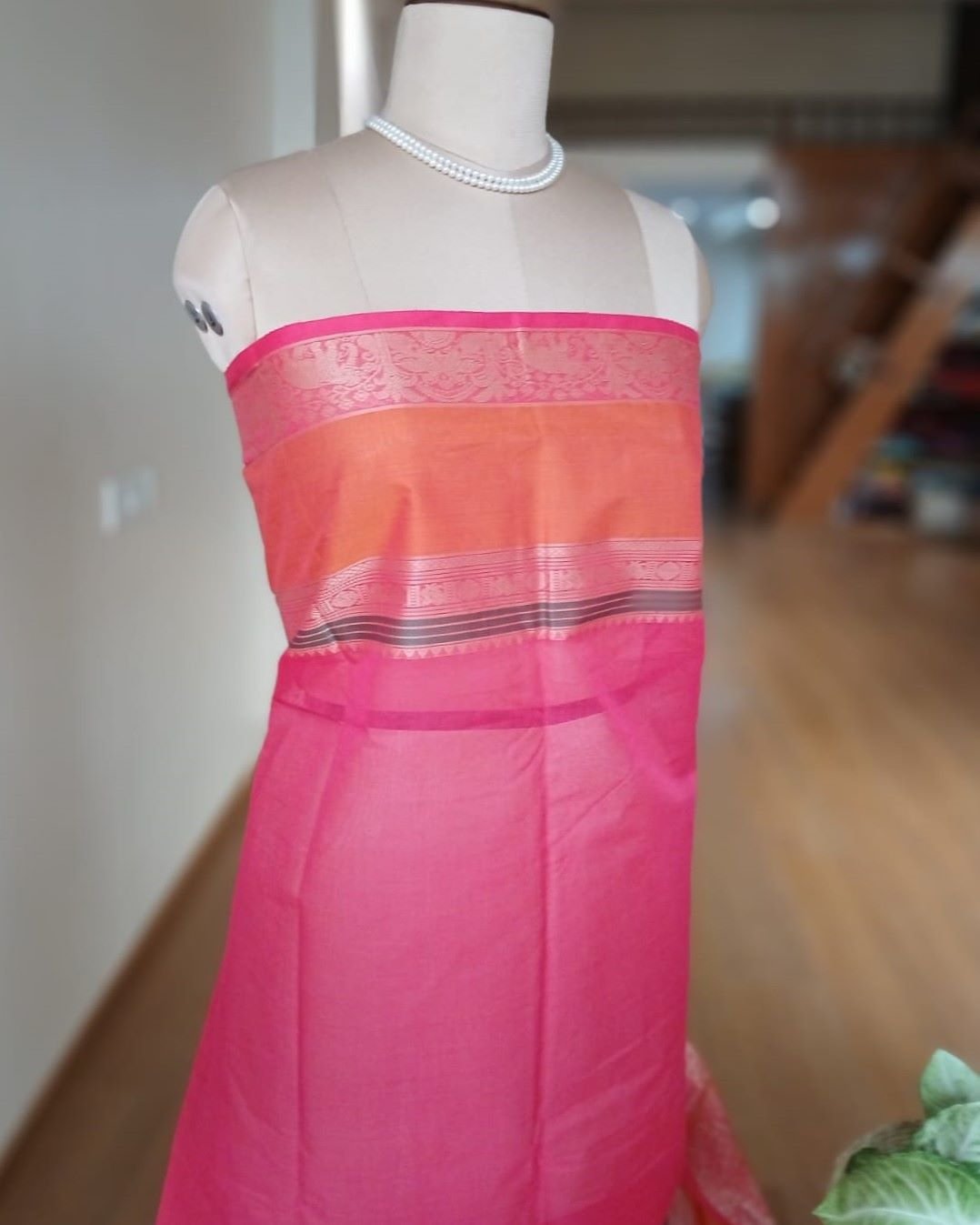 No Zari Lakshadeepam handweave in cotton - (KANC1123) - Image 6