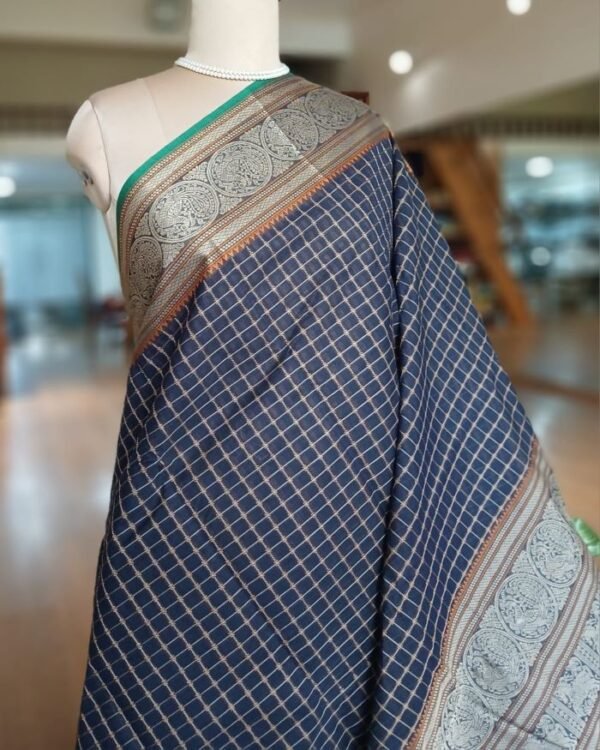 No Zari Lakshadeepam handweave in cotton – (KANC1124) - Image 2