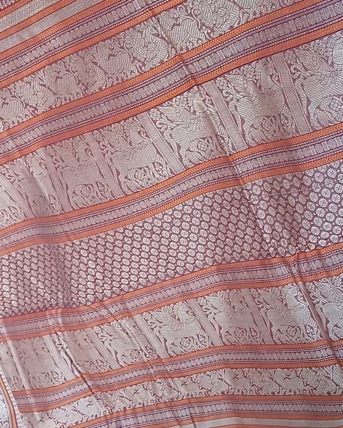No Zari Lakshadeepam Handweave in Cotton Saree– (KANC1125) - Image 6