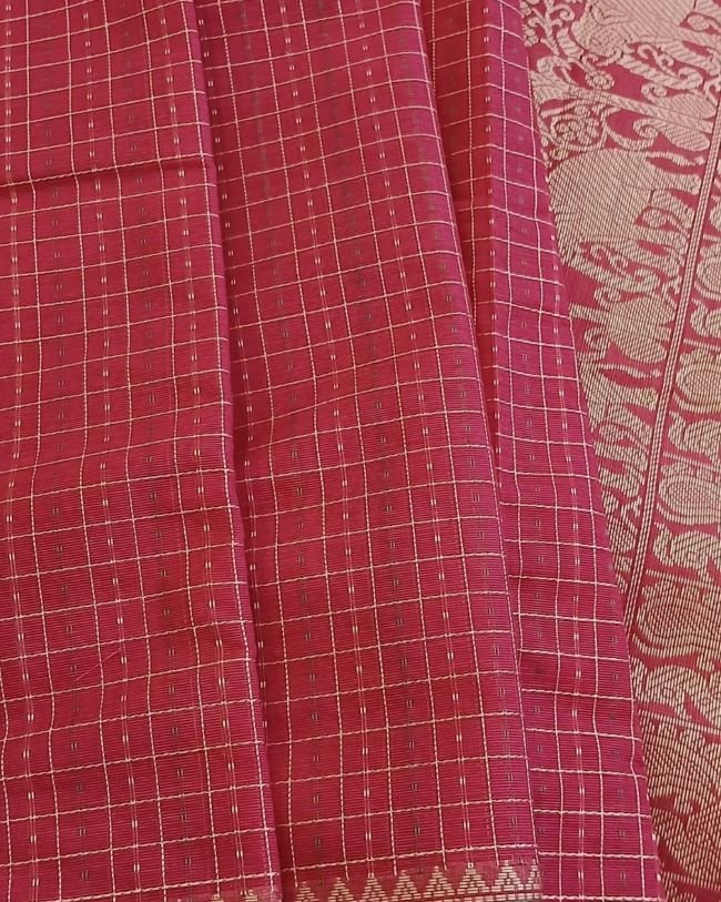 No Zari Lakshadeepam handweave in cotton - (KANC1123) - Image 8