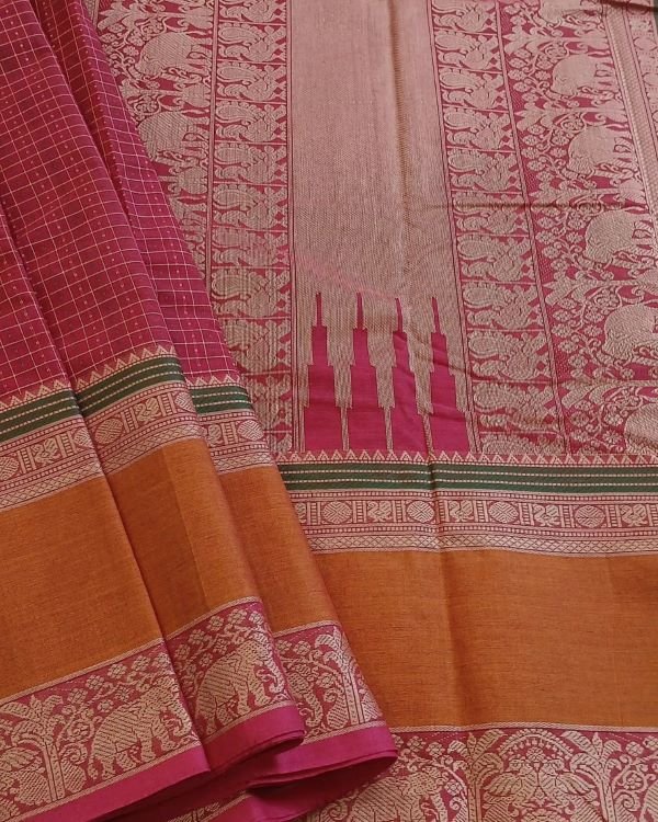 No Zari Lakshadeepam handweave in cotton - (KANC1123)